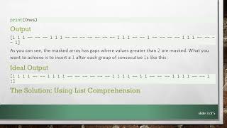 How to Replace Every nth Empty Element in a Masked Array Using Python