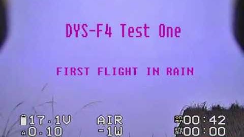 Test flight running DYS F4 FC, DYS 4in1 F20A, DYS Storm 2207 2300