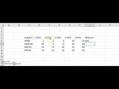 How to use if formula for Pass and Fail in excel | excel formula result pass fail