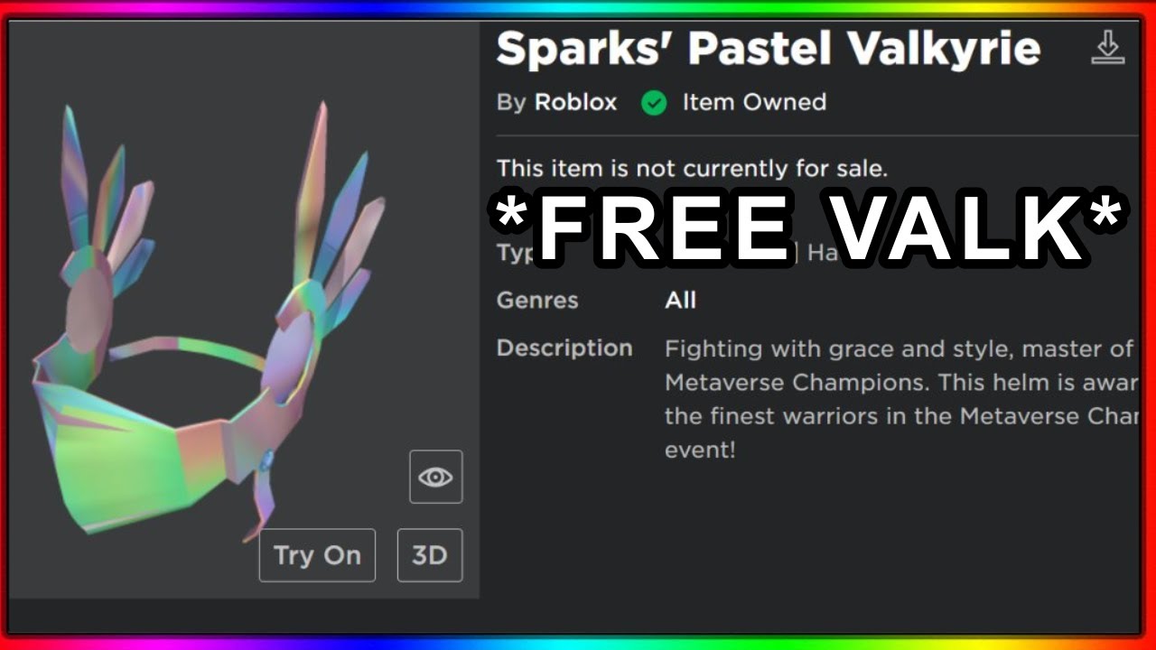 FREE SPARKS PASTEL VALKYRIE LEAKED! | ROBLOX Metaverse Champions RUMORS/LEAKS