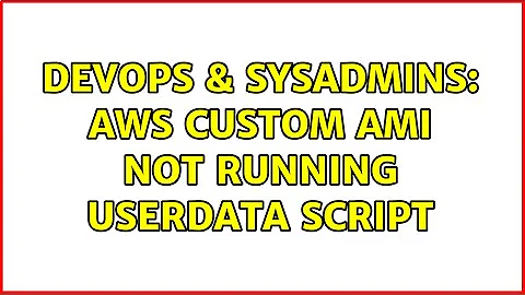 DevOps & SysAdmins: AWS Custom AMI not running userdata script (2 Solutions!!)