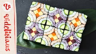 お祝いの席にピッタリ 芸術的で華やかな飾り巻き寿司 四海巻き How To Make Shikai Maki Sushi Youtube