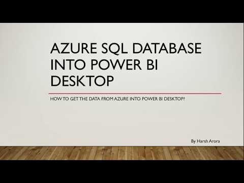 Azure SQL database into power bi desktop