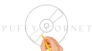 How to draw Compact Disc (CD) | Complete Tutorial | For Beginners  | Drawing and Colouring | #103