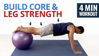 4 Minute Core & Leg Stability Ball Workout by Precision Movement 8,962 views 8 months ago 9 minutes, 14 seconds