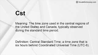 Cst Meaning