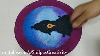 Vittal Rangoli Designs for Ashadi Ekadashi special Quick Rangoli Designs by Shilpa's Creativity