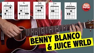 Video thumbnail of "Graduation - Benny Blanco & Juice WRLD // Easy Guitar Tutorial (CHORDS)"