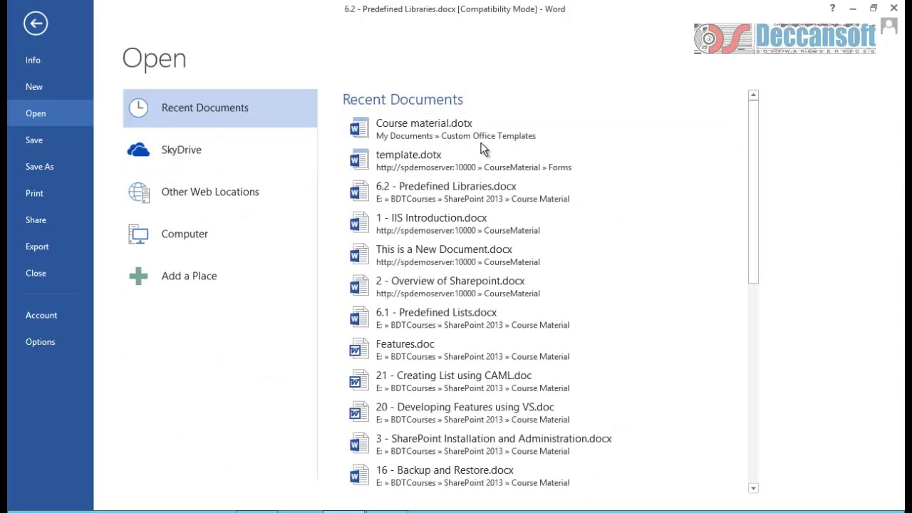 SharePoint Tutorial | Document Templates - YouTube