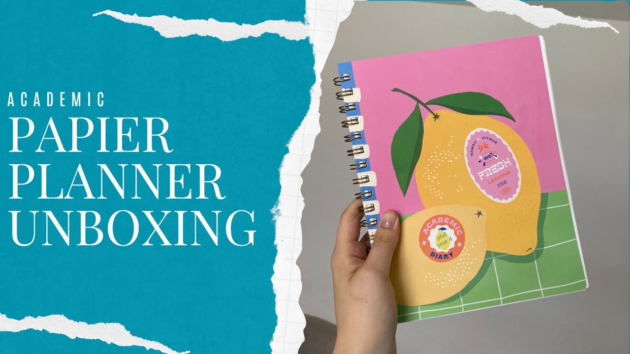 Unboxing nd filling in new papier academic planner no talking 