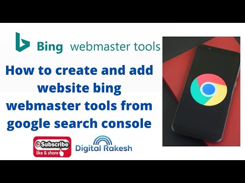 How to create and add website bing webmaster tools from google search console - Digital Rakesh