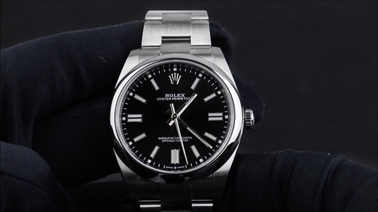 rolex oyster perpetual black face