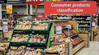 Consumer products classification