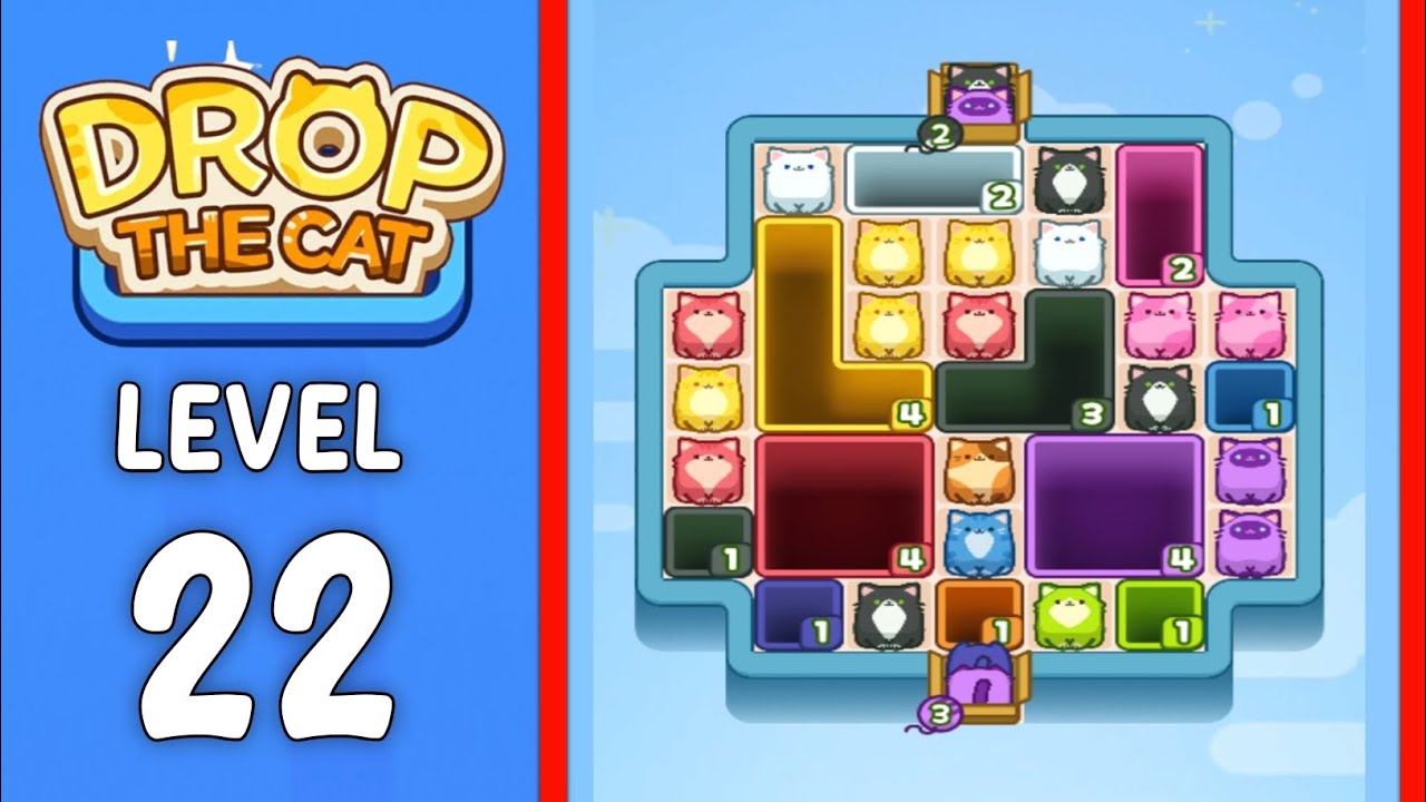Drop The Cat level 22 solution