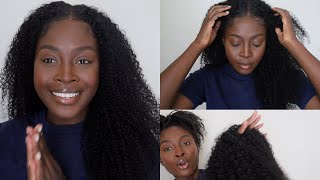 TRYING AN AIR WIG OVER THICK NATURAL HAIR/ LOCS - IS IT WORTH IT? || FT. SUNBER HAIR