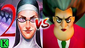Evil Nun 2: Origins vs Scary Teacher 3D - Android & iOS Games