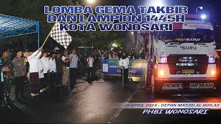 Gema Takbir Dan Ldanion Malam Idul Fitri Kota Wonosari 2024