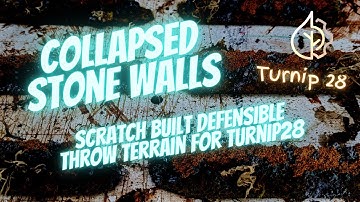 Turnip28 Terrain Tutorial - DIY Stone Walls (From Scratch!) Throw Terrain for Wargaming