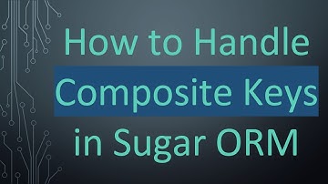 How to Handle Composite Keys in Sugar ORM