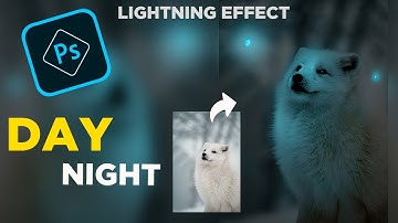 photoshop tutorial DAY to NIGHT in photoshop//lightning effect//photo manipulation