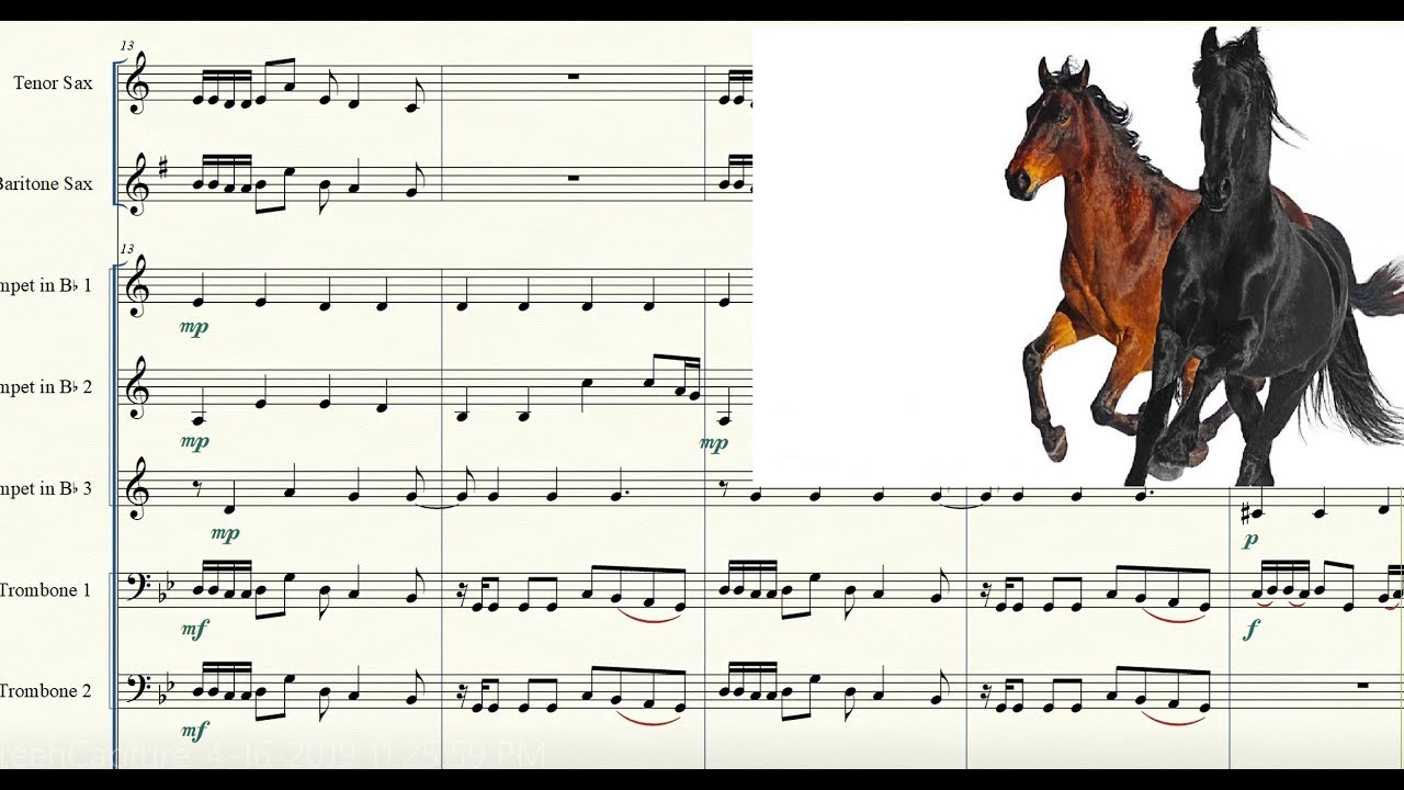 Old Town Road I Got Horses In The Back For Brass Band Youtube