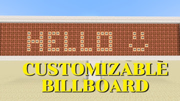 How to make a customizable redstone billboard sign. Minecraft tutorial
