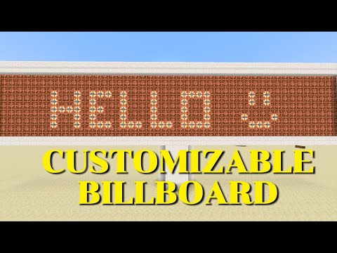 How to make a customizable redstone billboard sign. Minecraft tutorial