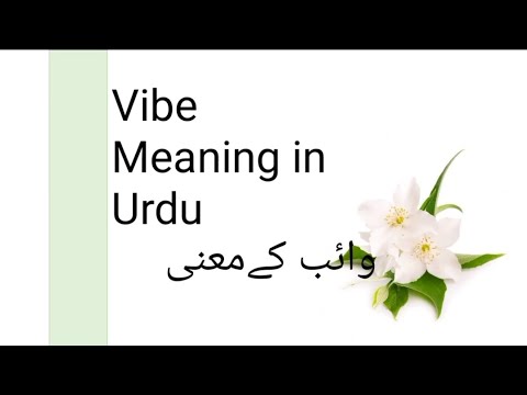 Vibe Meaning In Urdu Vibe Meaning In English Vibe Pronunciation وائب کے معنی