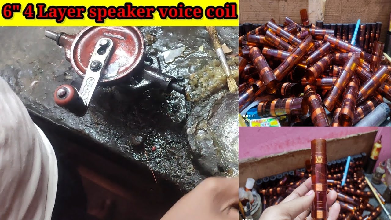 How to make 6" 4 layer 6 ohm's speaker voice coil winding with hand
