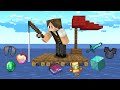 Minecraft: PRESO EM UM RAFT COM ITENS OP BOIANDO NO MAR!