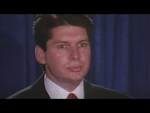 Vince McMahon pays tribute to his father during the Madison Square Garden Hall of Fame - 1984