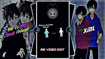 Best Friends ForEver 👨‍❤️‍👨🖤 New Xml file | BestFriend xml preset🥰 | #alightmotion  @ssvideoedit