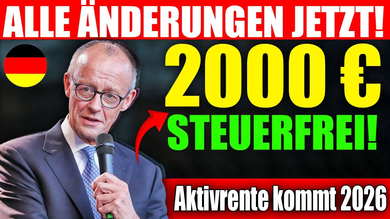 Aktivrente kommt 2026 ✅ | 2000€ steuerfrei dazuverdienen | Alle Änderungen November 2025 erklärt
