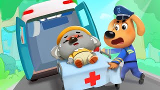 babys trapped in the bus kids cartoon sheriff labrador babybus