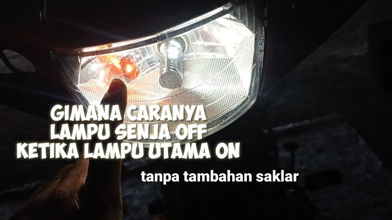 CARA MEMATIKAN LAMPU SENJA KETIKA LAMPU UTAMA DINYALAKAN, tanpa tambahan saklar. @imammotor7140