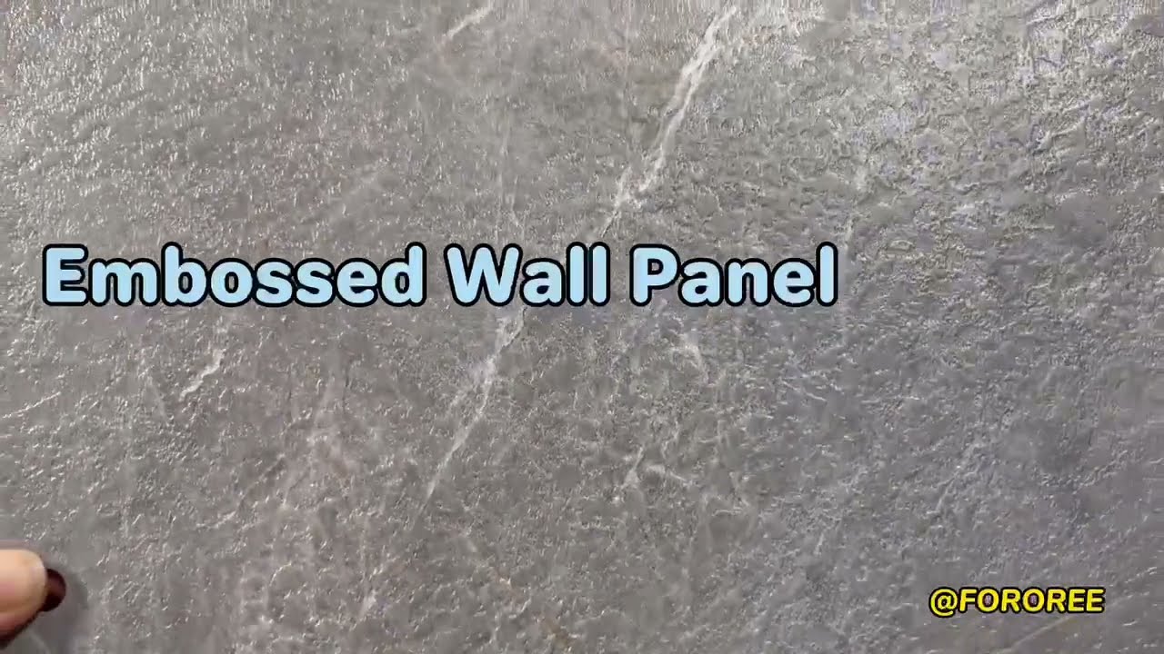 FOROREE New Arrival Embossed Wall Panel Gray color Marble