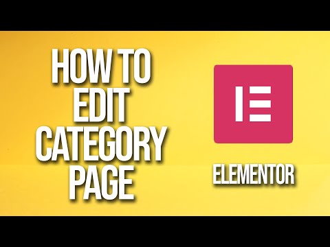 How To Edit Category Page Elementor Tutorial