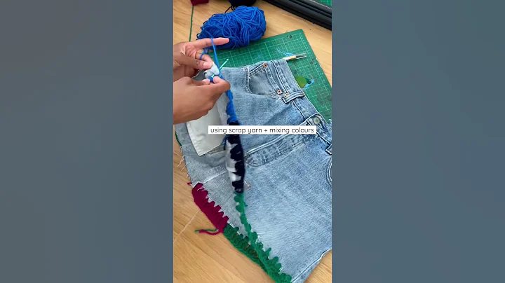 transforming denim with crochet in 2hrs #diy #fashion #thriftflip #crochet