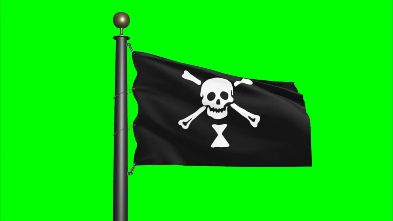 Pirate Flag of Emanuel Wynne (green screen)