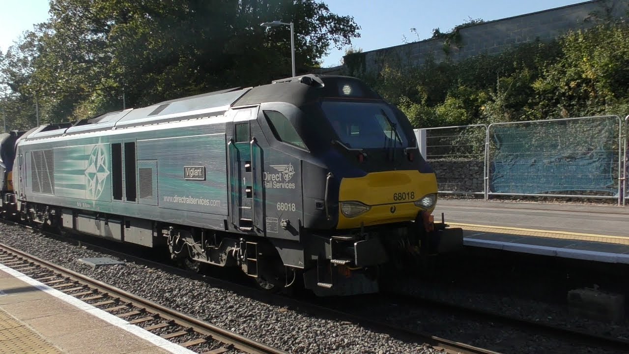 Freight trains at Gloucester Cheltenham Bristol parkway 10th October 2018