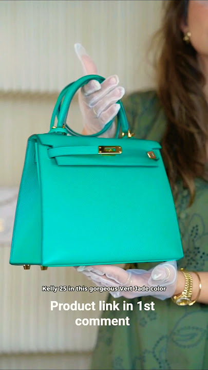 💚 The Iconic Hermès Kelly 25 in Vert Jade 💚 #hermeskelly #luxurybag #redeluxe #shorts