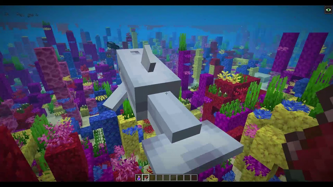 Minecraft當個創世神1 13新版海洋世界裏如何馴服海豚 Youtube