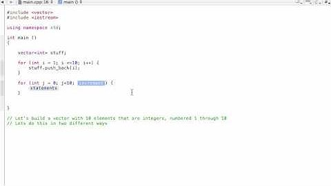 How to fill vectors using for loops (C++ programming tutorial)