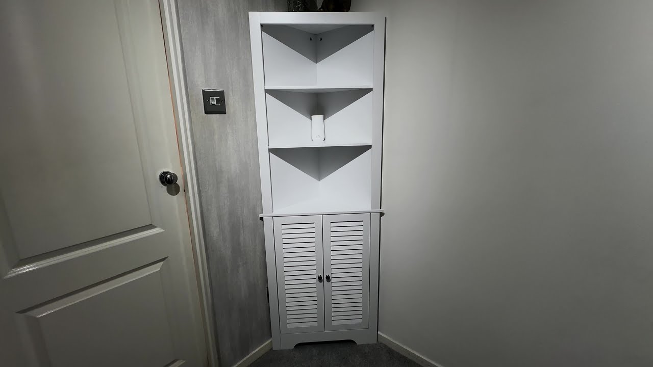 Corner Cabinet Corner Bathroom Cabinet with 2 Doors