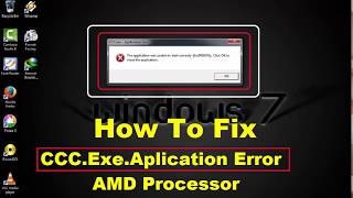 Mengatasi Pesan Error 'CCC Exe Aplication Error' processor AMD Mengatasi Pesan Error 'CCC Exe Aplication Error' processor AMD