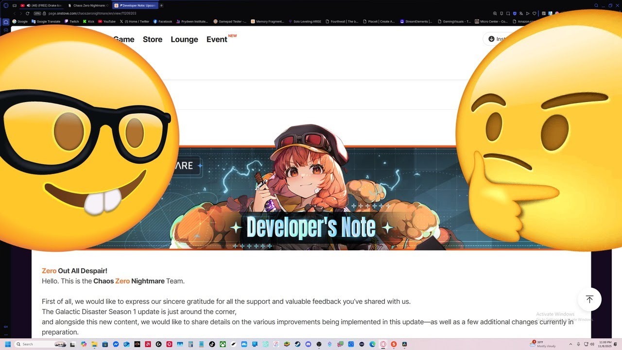 [Chaos Zero Nightmare] Developer Note Review 