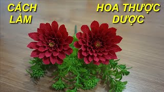 DIY I Crepe paper Dahlia tutorial I Hướng dẫn làm hoa Thược dược bằng giấy nhún
