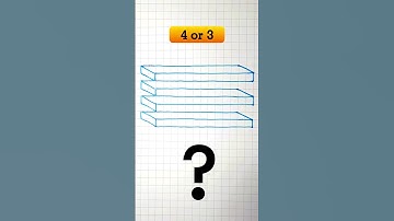 4 or 3?¿? 🤔 ✎ 3D Optical Illusion #artwork #3dart #draw #shorts #opticalillusion  #satisfying #art