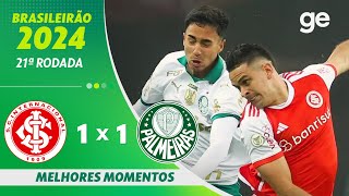 Thumbnail for INTERNACIONAL 1 X 1 PALMEIRAS | MELHORES MOMENTOS | 21ª RODADA BRASILEIRÃO 2024 | ge.globo