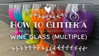DIY: How to glitter a wine glass